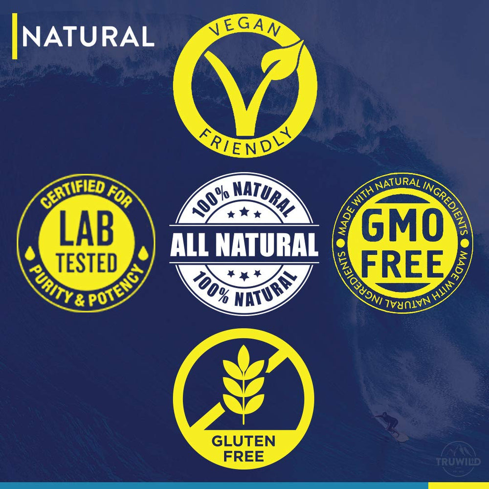 TruWild Hydrate label highlights vegan, non-GMO, gluten-free attributes