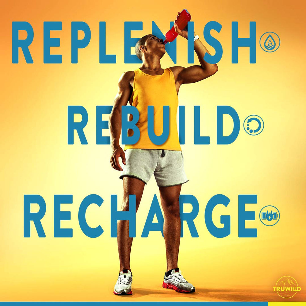 Scoop on the TruWild Hydrate tub for easy dosing during workouts.