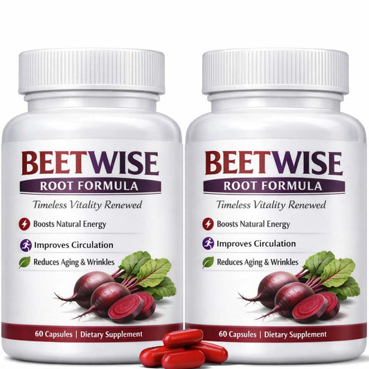 Tufonra Beetwise Root Formula bottle front, ideal for daily beetroot supplementation.