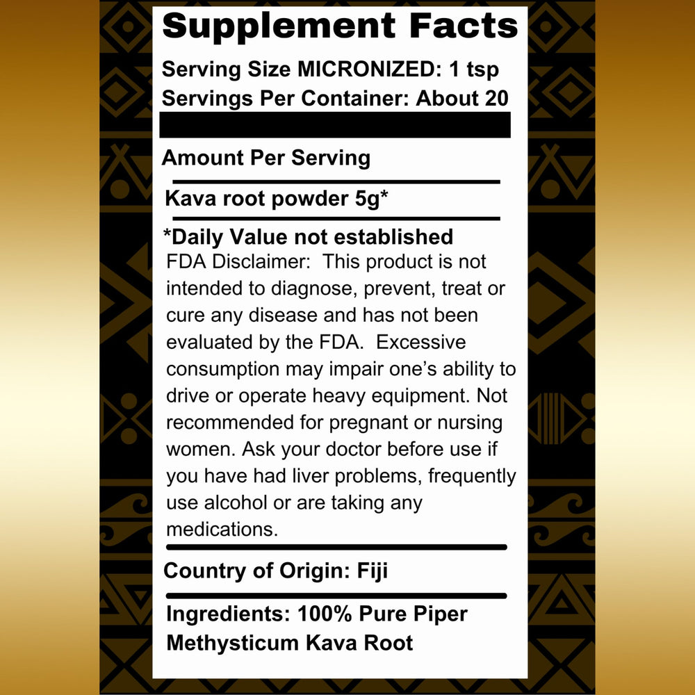 Earthy aroma and smooth taste of TUI KAVA micronized powder.