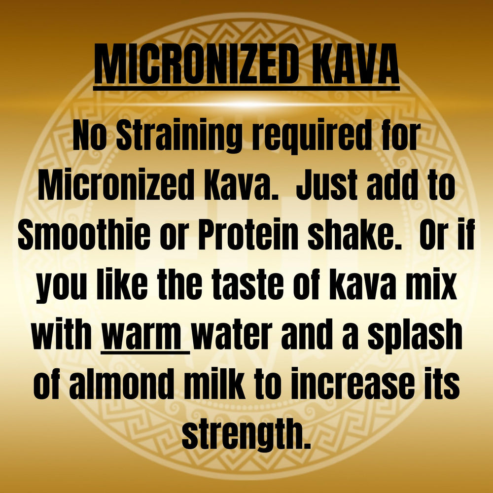 Lab-tested quality seal on TUI KAVA packaging indicates potency and purity.
