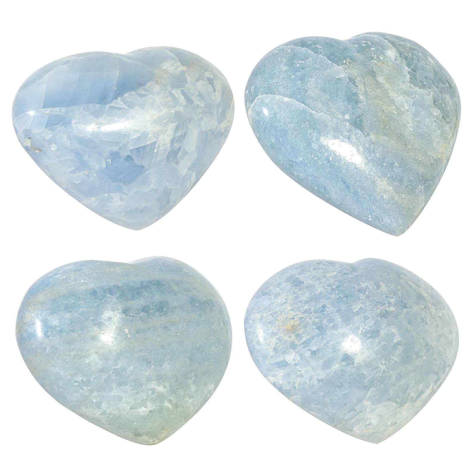 TUMBEELLUWA blue celestite heart puff stone gift packaging idea