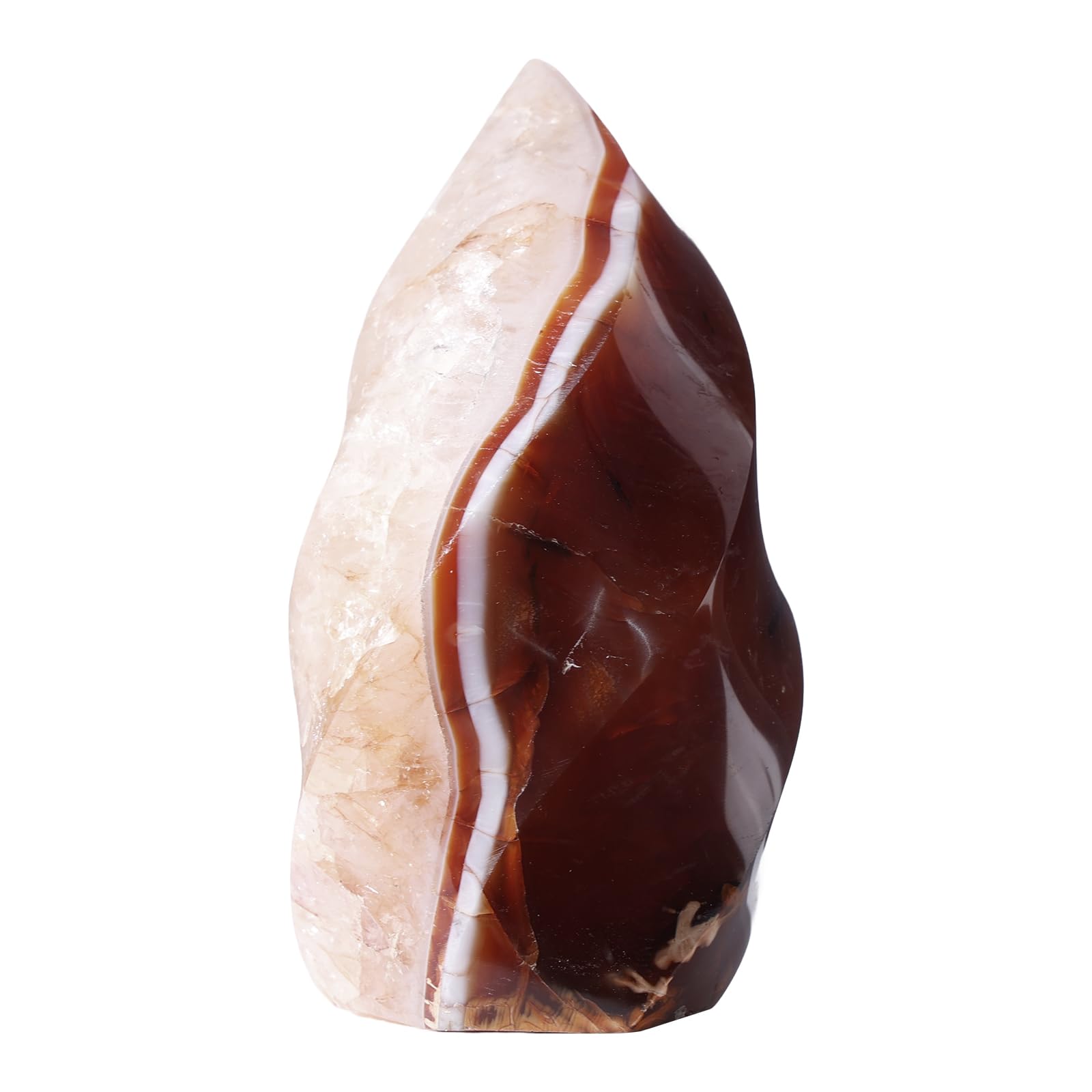 tumbeelluwa carnelian obelisk flame tower on desk promotes focus and creative energy