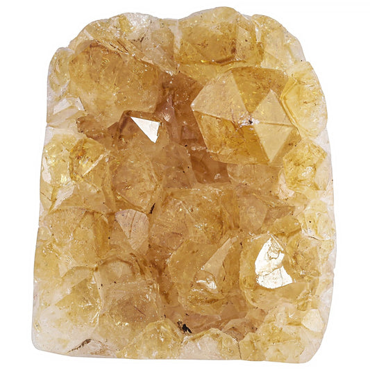 TUMBEELLUWA citrine crystal cluster geode on display base for calm ambience
