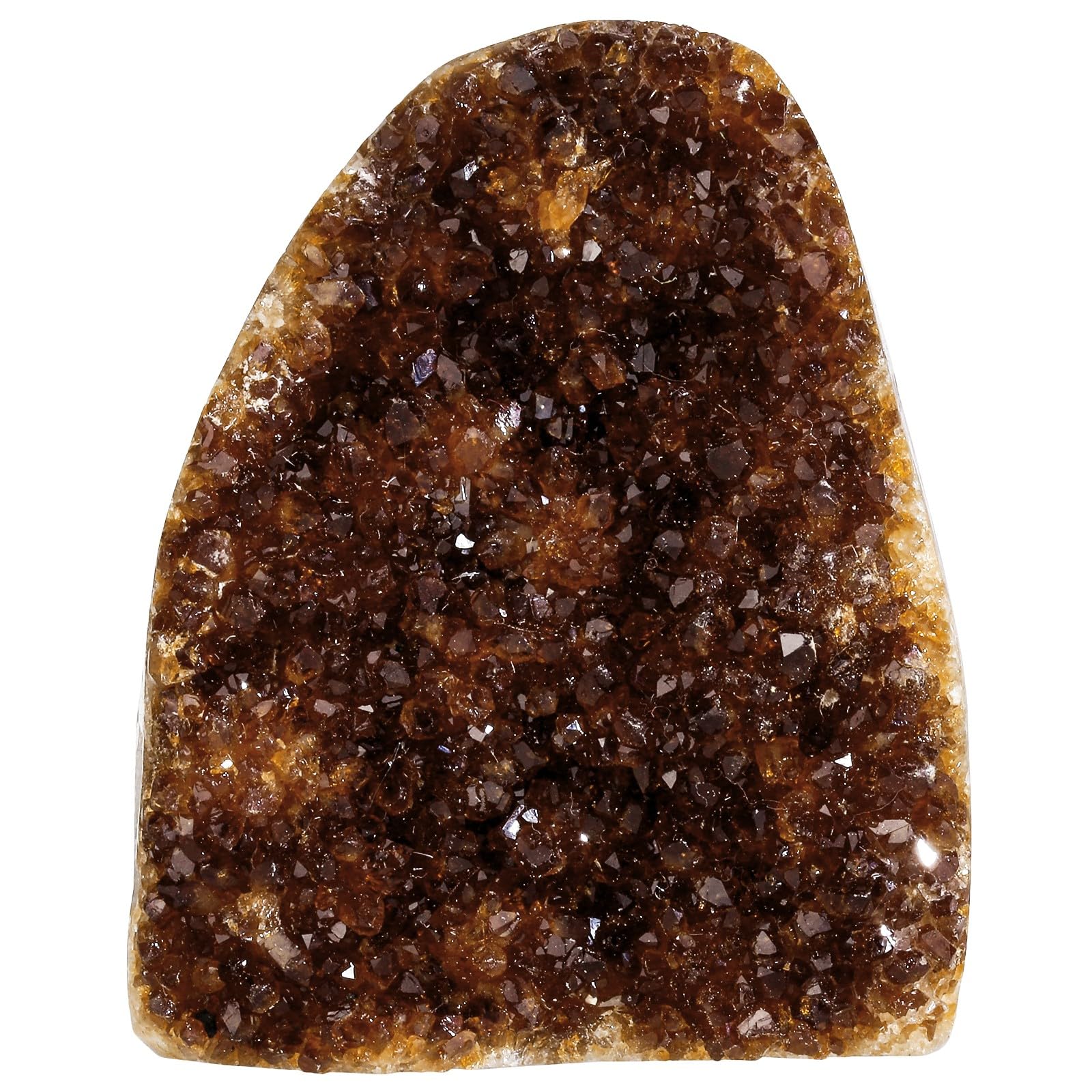TUMBEELLUWA citrine crystal cluster geode for home decor and uplifting energy.