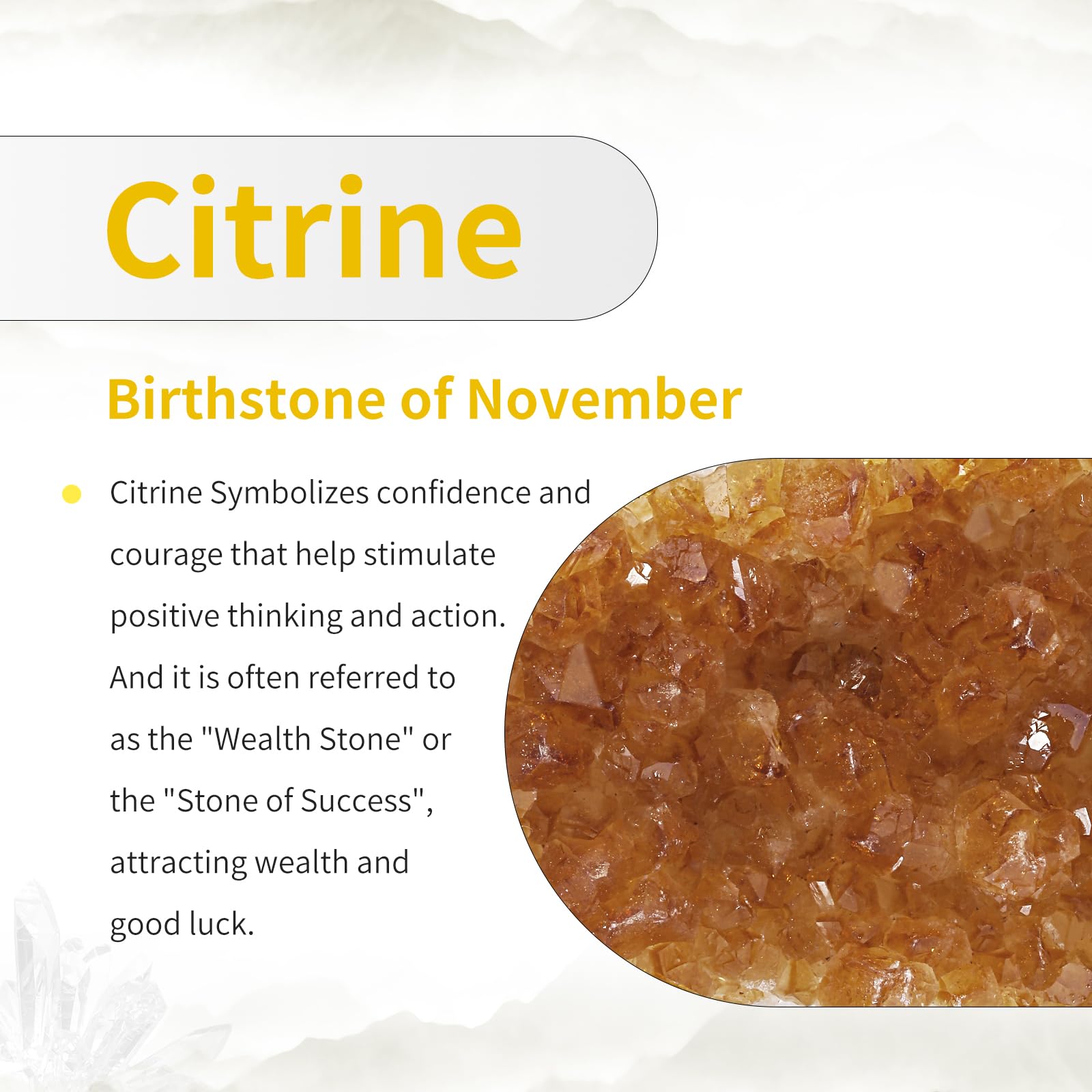TUMBEELLUWA Citrine geode display setup demonstrates easy self-standing presentation.