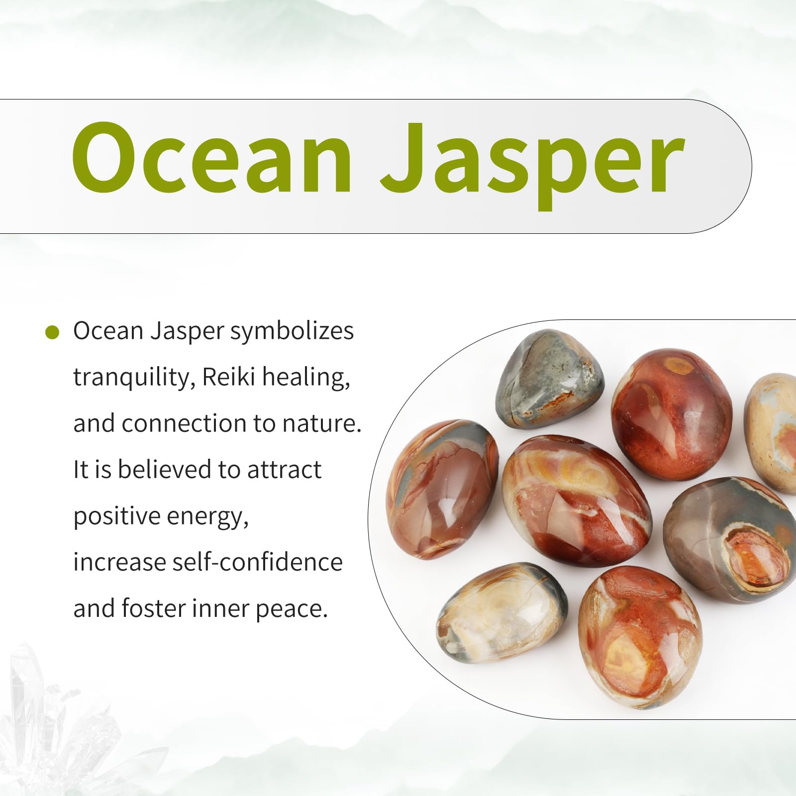 TUMBEELLUWA Ocean Jasper desk decor arranged for workspace calm