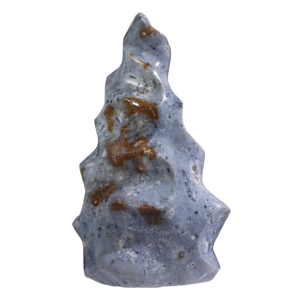 TUMBEELLUWA Ocean Jasper Flame Tower on a shelf adds calm focus and style