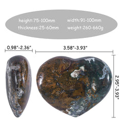 TUMBEELLUWA puffed heart stone close-up showing a smooth surface for calming touch