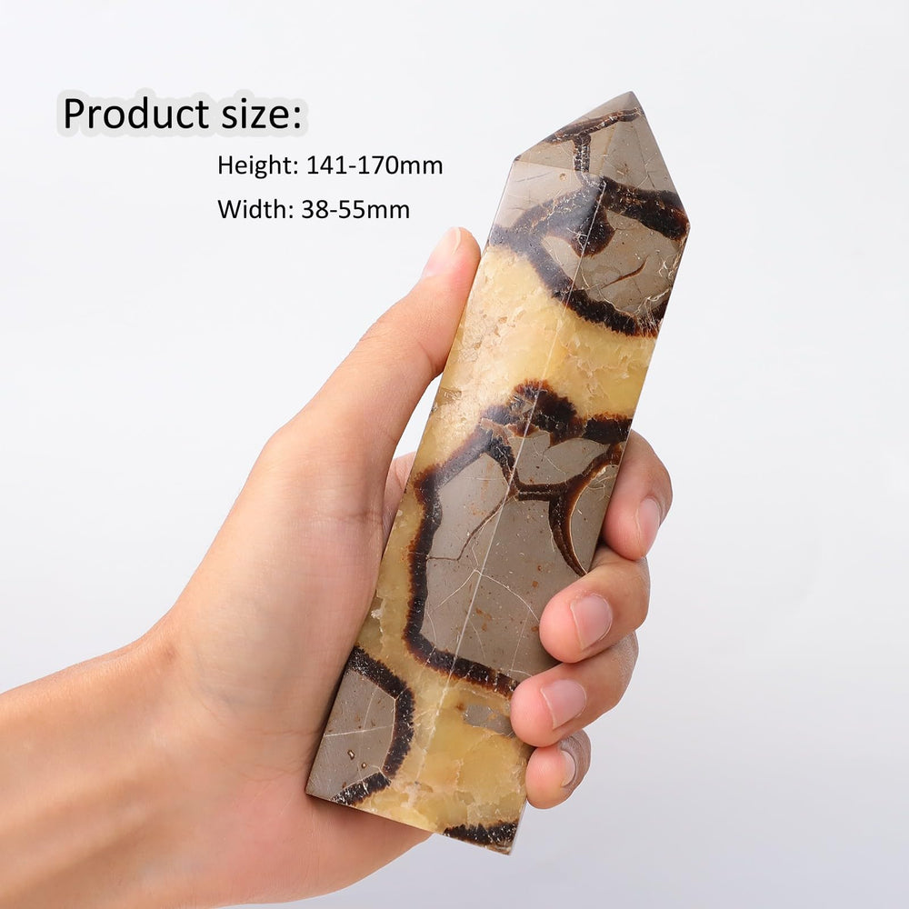 TUMBEELLUWA Septarian Dragon Stone wand crystal-geode invites calm focus