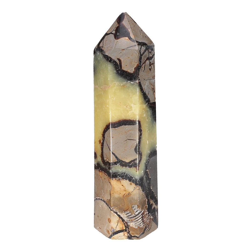 TUMBEELLUWA Septarian Dragon Stone wand hexagonal tower for grounding energy