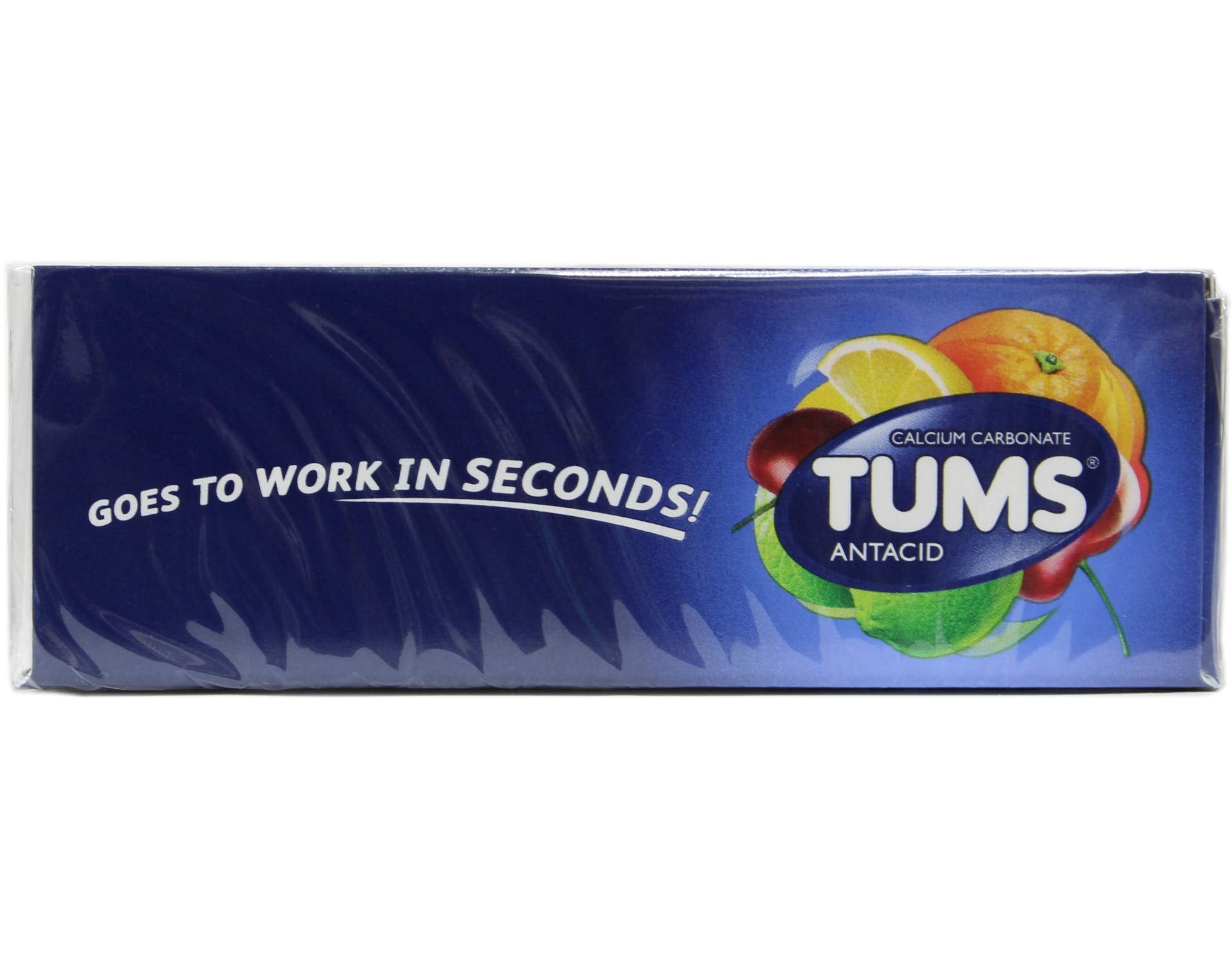 TUMS berry-flavored chewables ready for oral consumption.