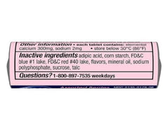 TUMS per-roll packaging visible, portable and easy to carry anywhere.