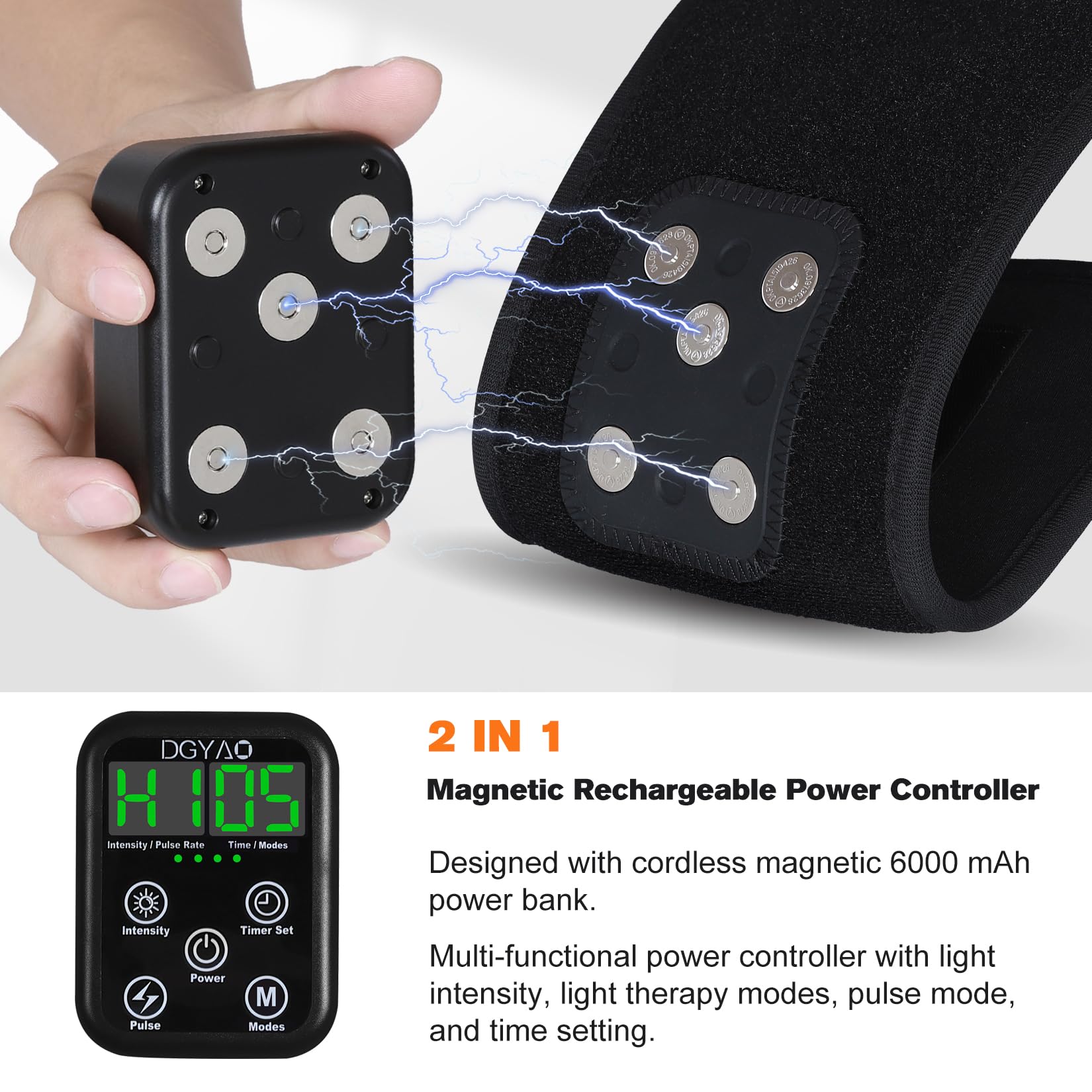 TUOB compact cordless design supports at-home use on shoulders and neck.