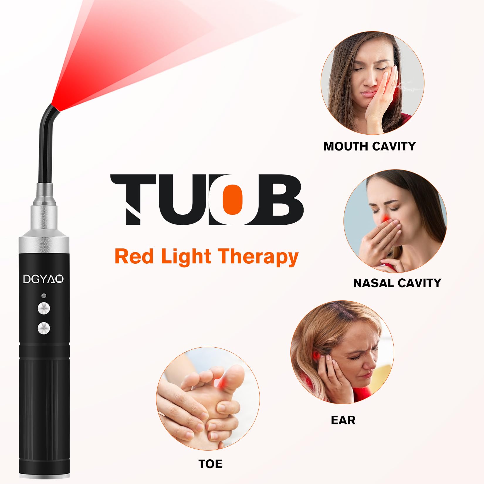 TUOB designed for comfortable use on neck, shoulders, knees, and more.