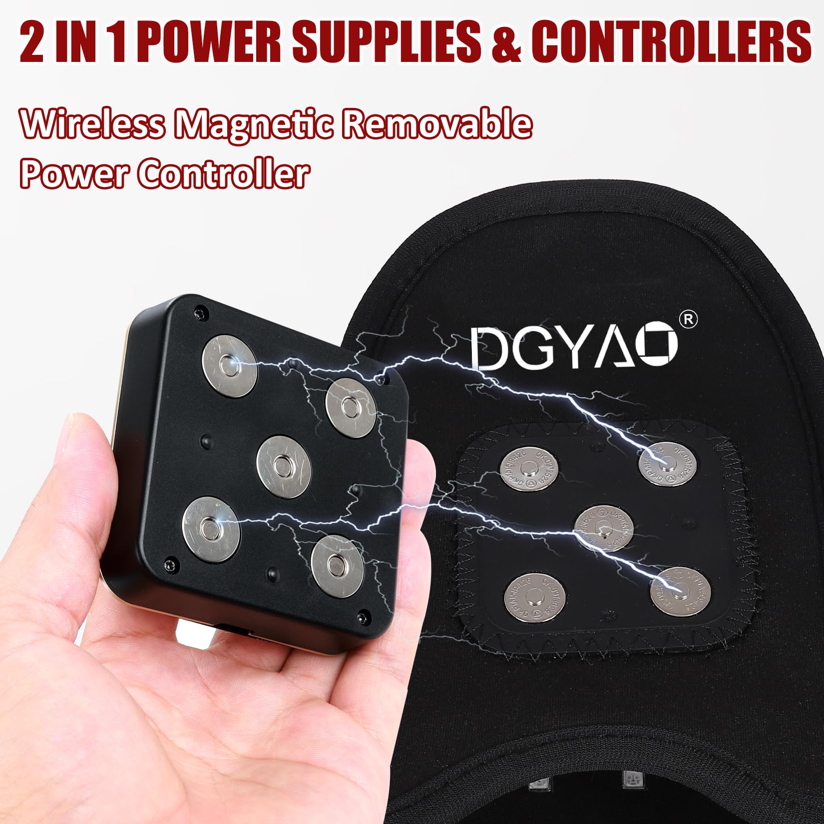 TUOYR side view shows a slim, portable design for on-the-go relief.