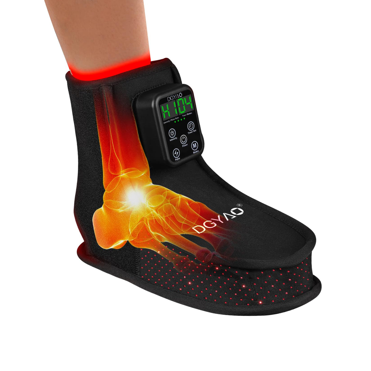TUOYR cordless red-light foot therapy device exterior for portable relief