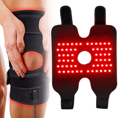 TUOYR near infrared knee wrap shown in action for joint comfort at home