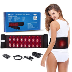 tuoyr red light wrap front view showing large pads for targeted relief at home