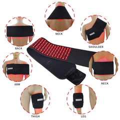 tuoyr red light wrap LEDs closeup emphasizes 216 LEDs for deep tissue reach