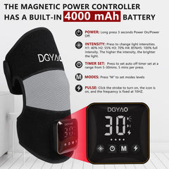 TUOYR device showing three lighting modes and adjustable intensity