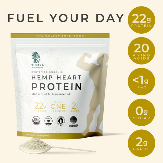 TUPAXA serving scoop showing precise protein portions