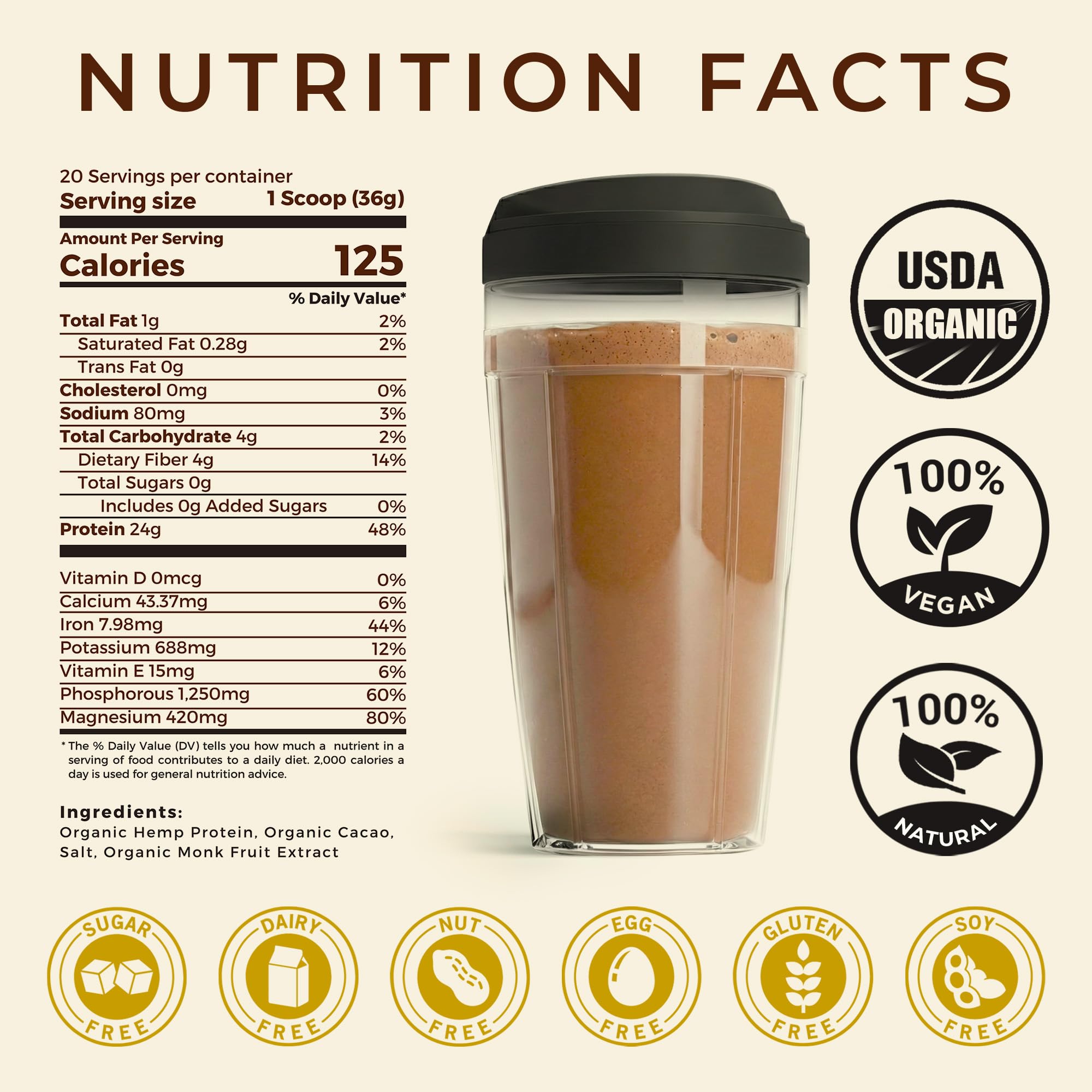 TUPAXA hemp protein suitable for vegan, keto, allergen-conscious diets