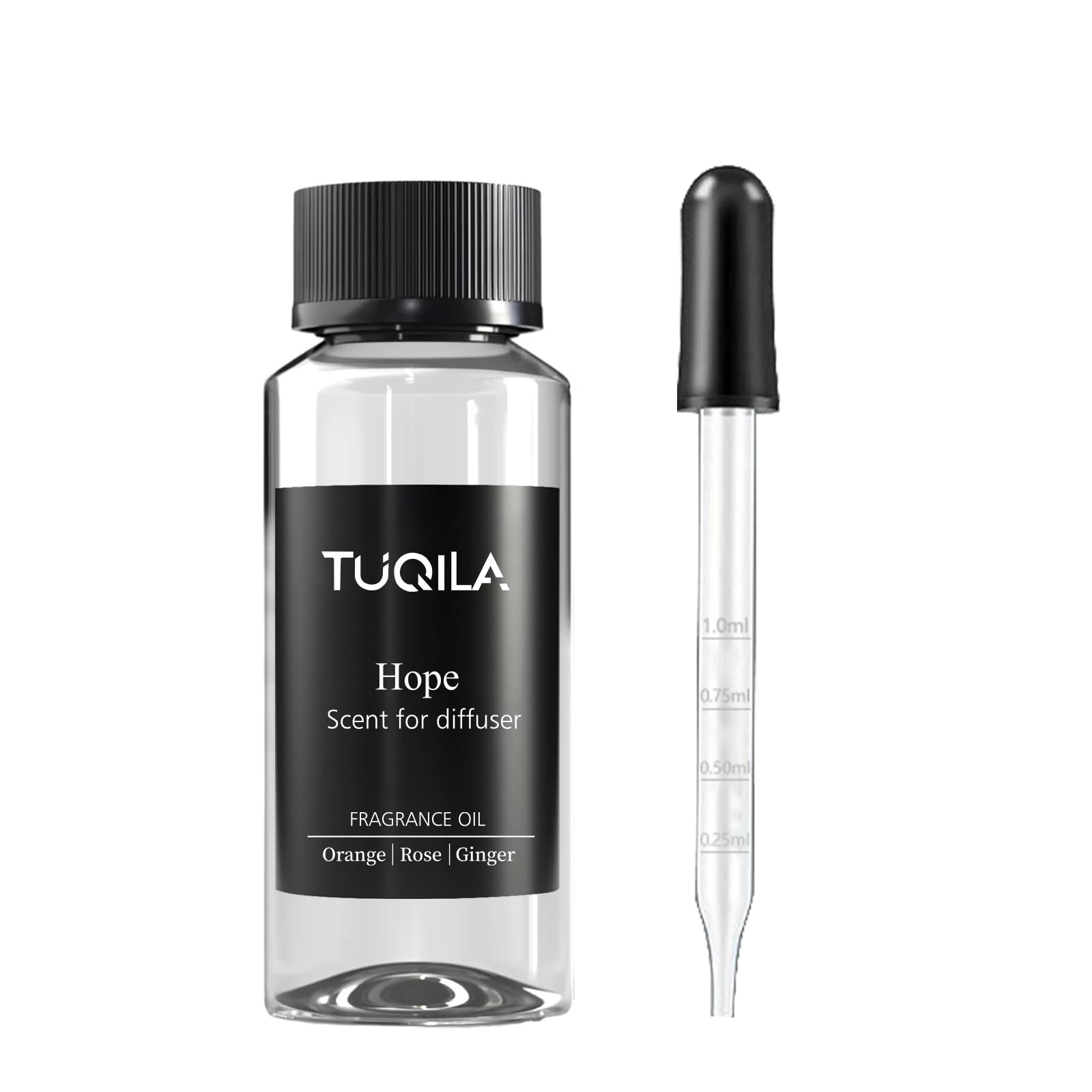 Tuqila Hope packaging showcases the dropper for precise refills.
