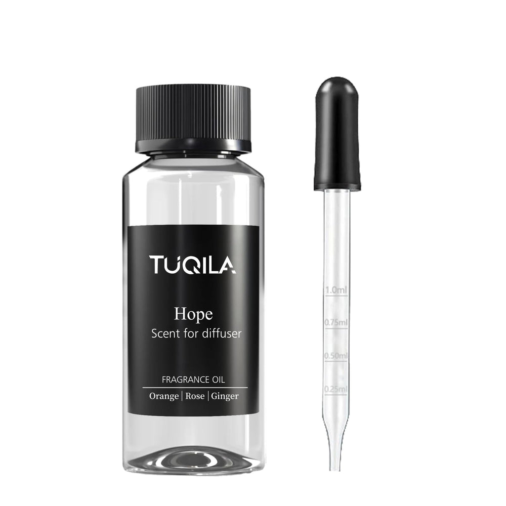 Tuqila Hope packaging showcases the dropper for precise refills.
