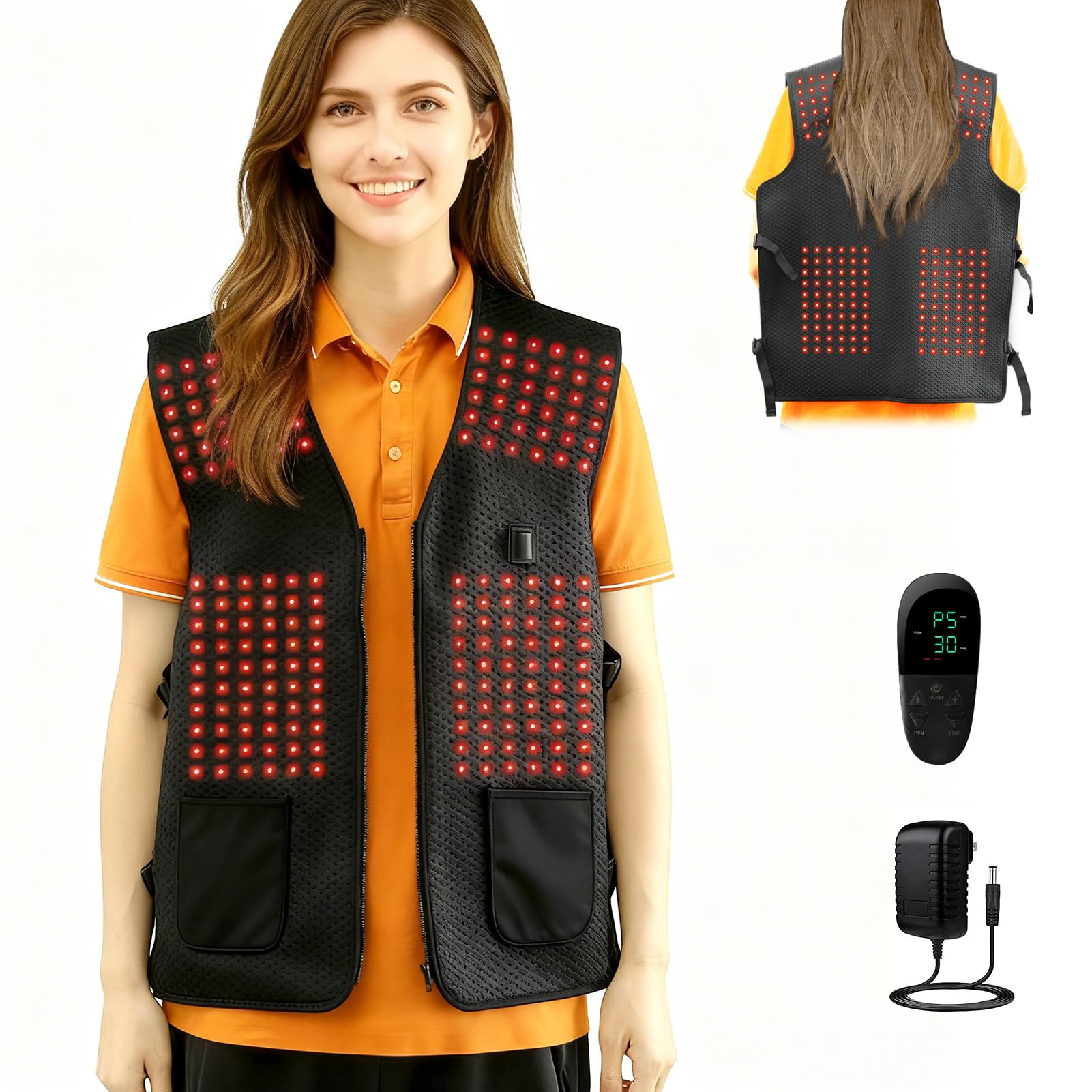 TURJGKSG red light vest back panel for muscle relaxation and recovery at home.