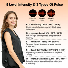 TURJGKSG red light vest breathing mode adds comfort during use.
