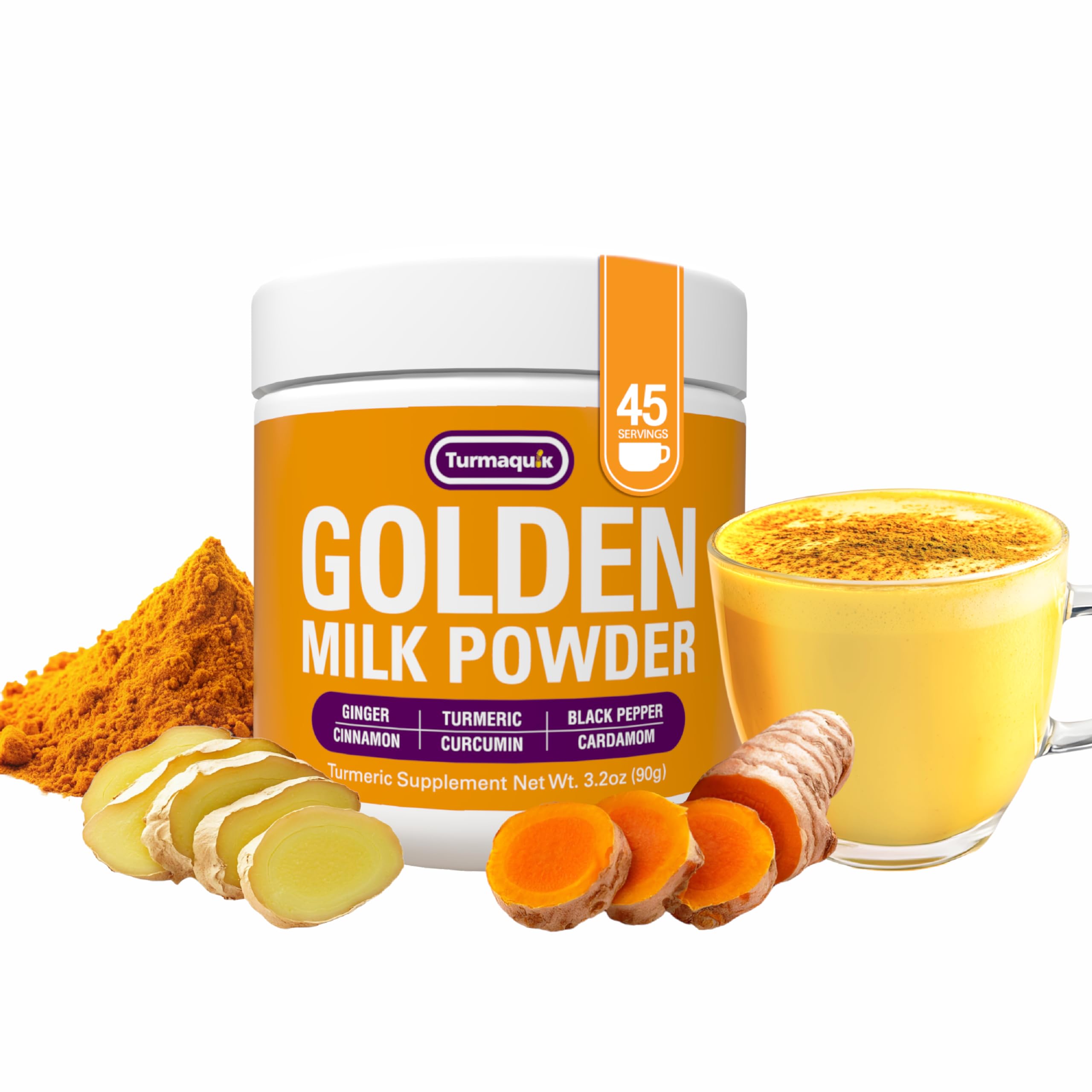 Turmaquik Golden Milk packaging highlights premium ingredients.