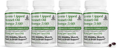 TURNER GLMO bottle side view, compact softgel format for easy swallowing.