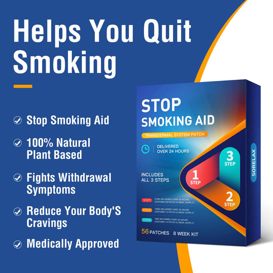 Tuwyfe stop-smoking patch Step 2 visual: 14 patches for steady nicotine management.