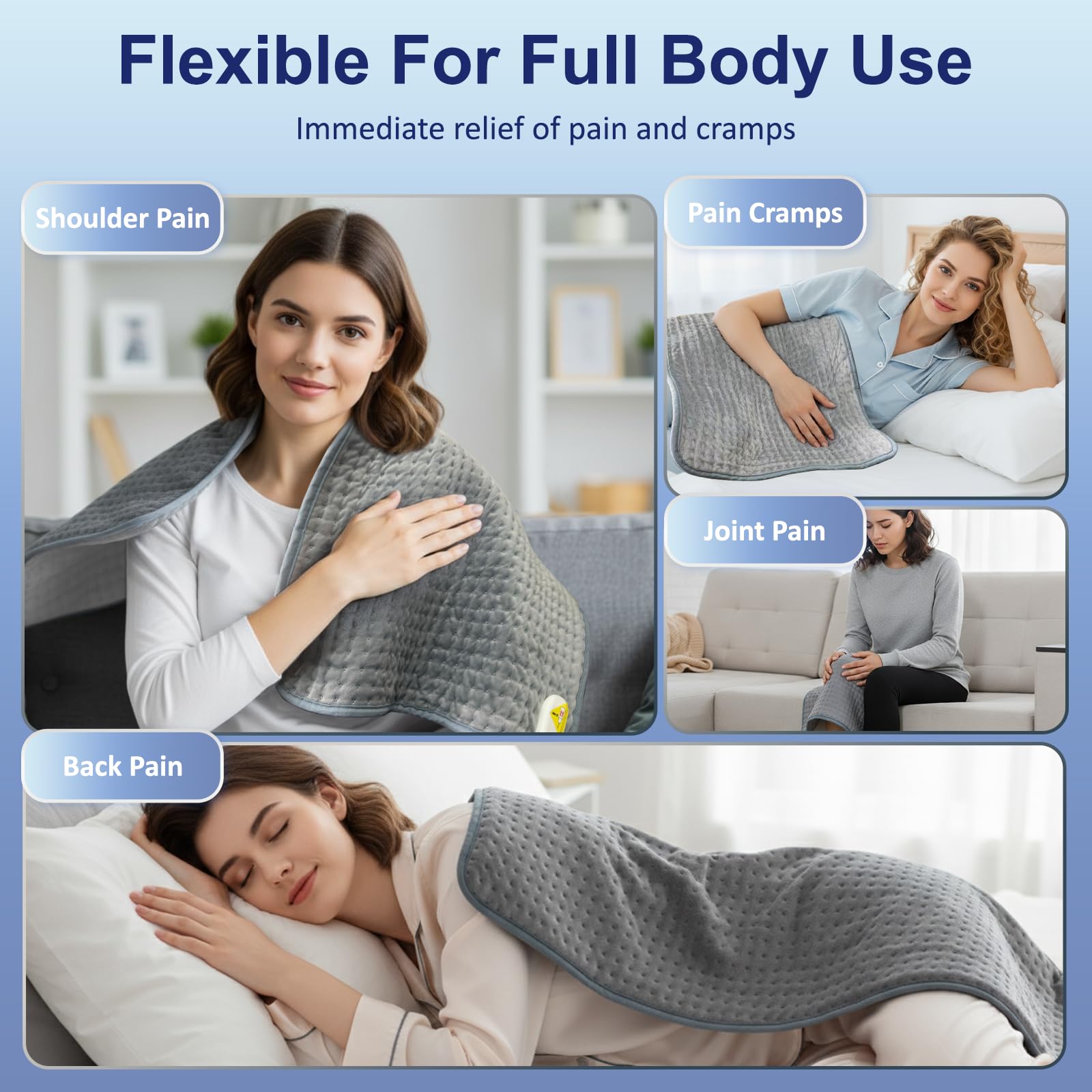 TVMALL XXL heating pad on shoulders for targeted relaxation