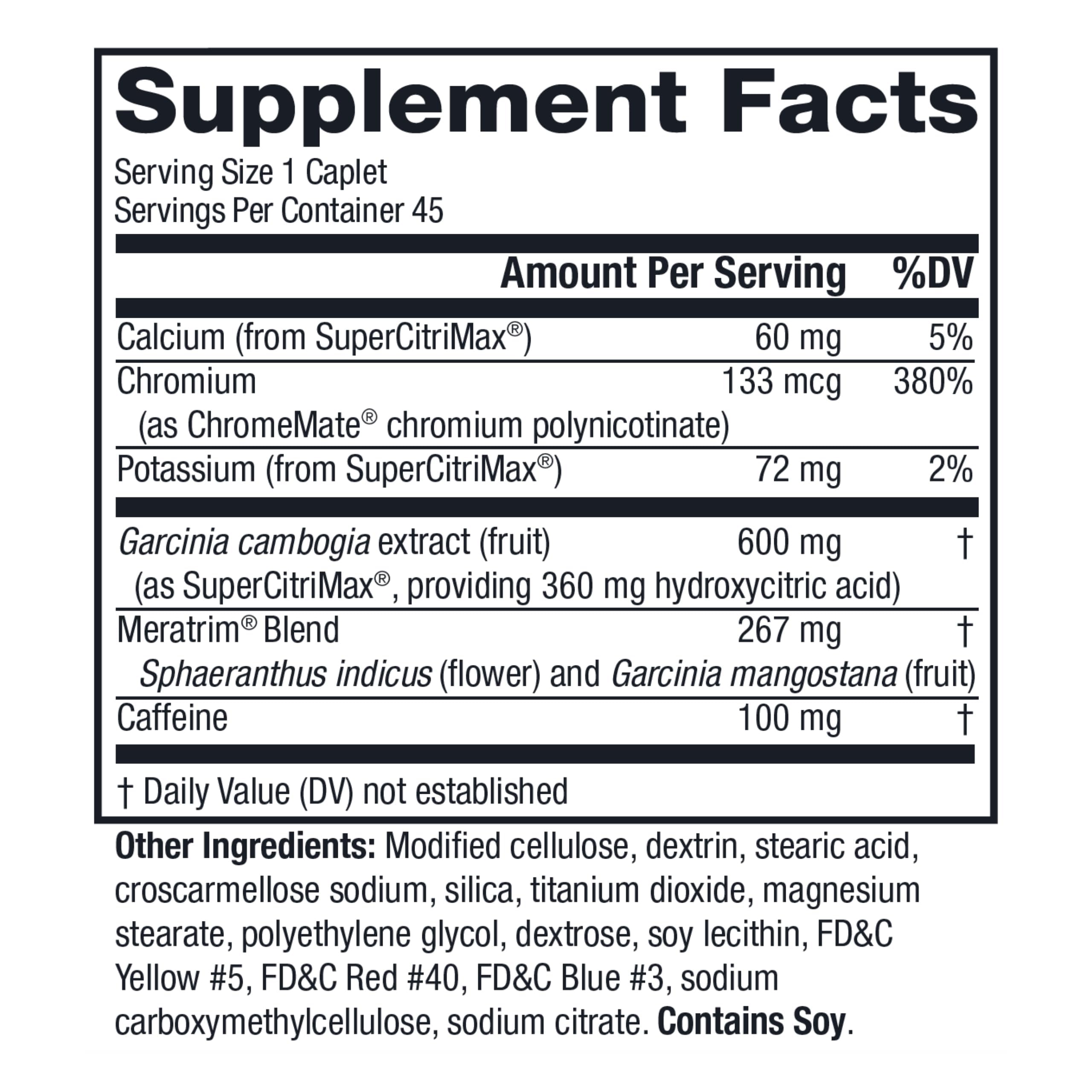 Twinlab MetaboLife Ultra caplets close-up highlighting calcium and caffeine.