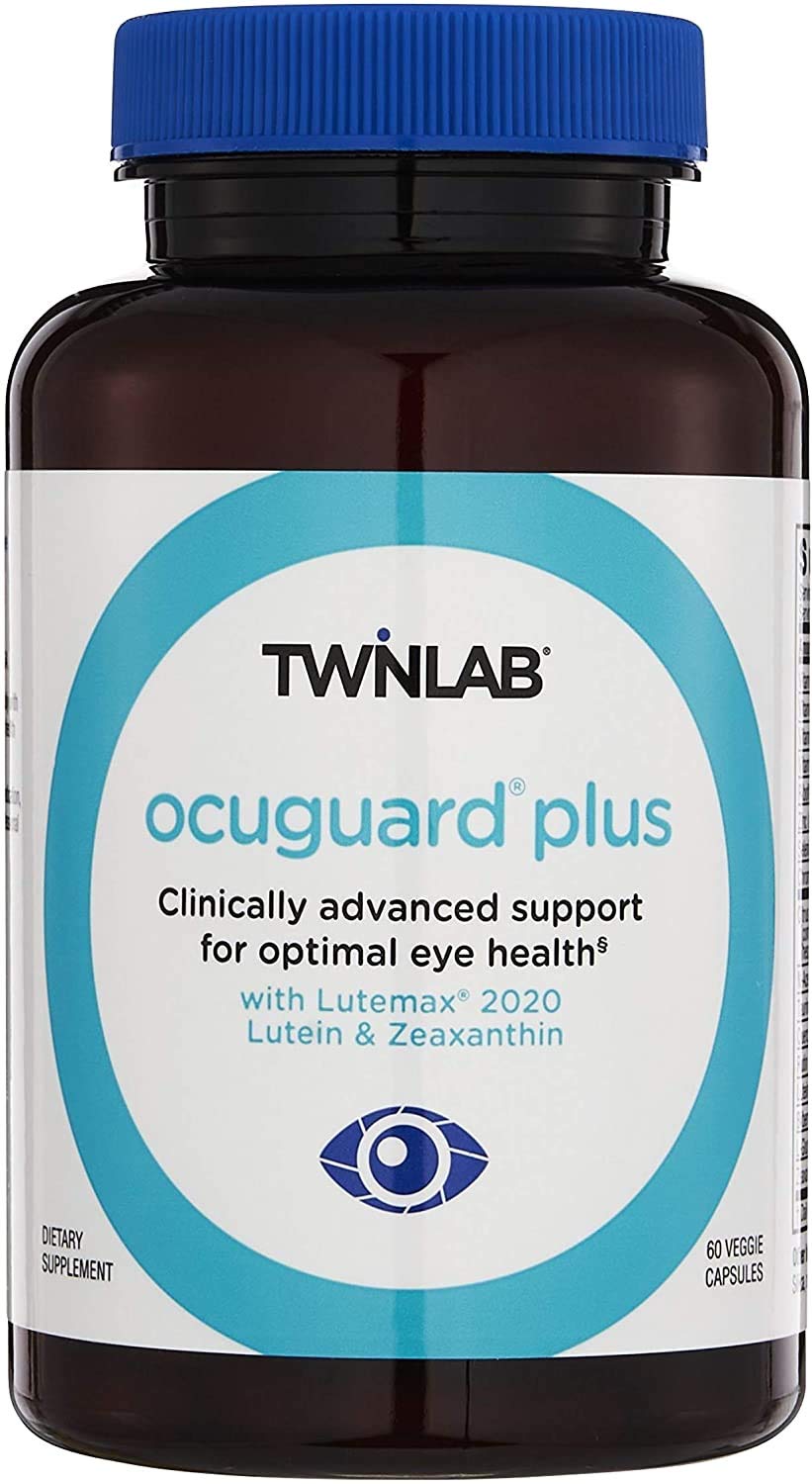 Twinlab Ocuguard Plus bottle front showing daily eye health support.