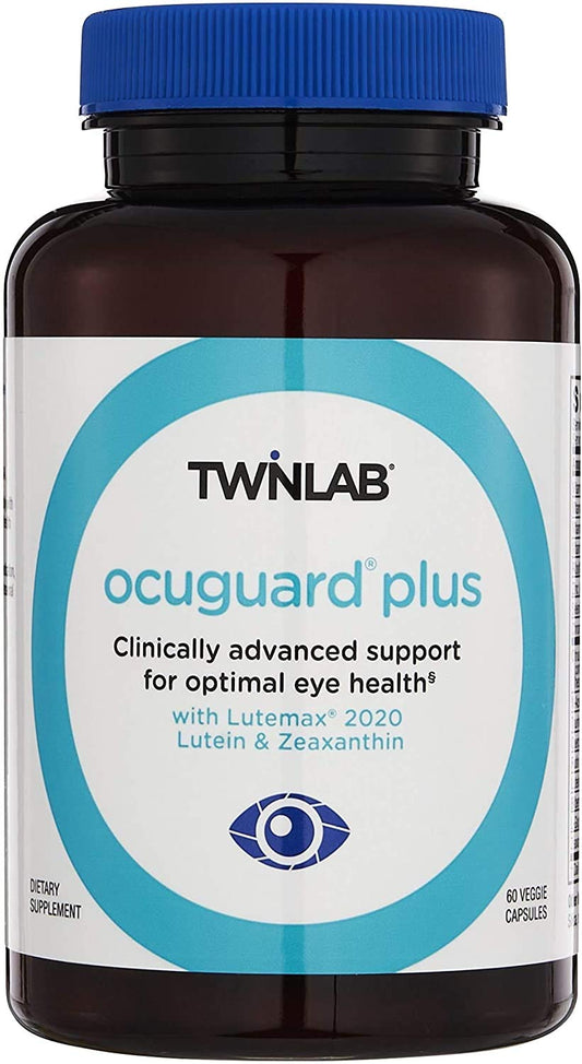 Twinlab Ocuguard Plus bottle front showing daily eye health support.