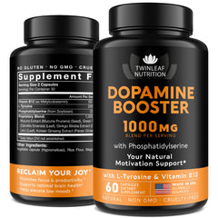 TWINLEAF NUTRITION dopamine brain-support bottle front for daily focus and clarity