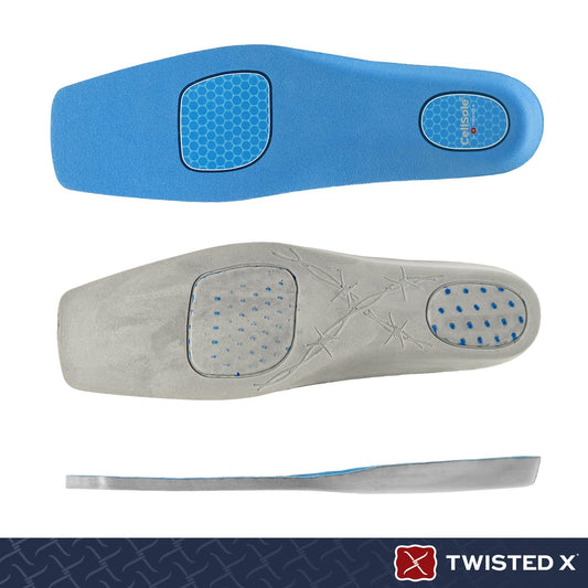 Twisted X CellSole footbed keeps feet dry with microfiber moisture management.