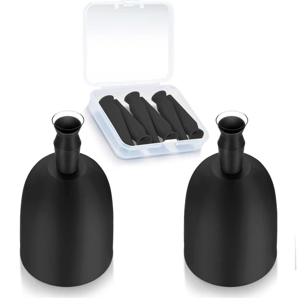 Twizz inserter storage stand in closed mode secures scleral lens tools during travel.