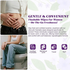 Twoworld biodegradable flushable wipes for responsible disposal