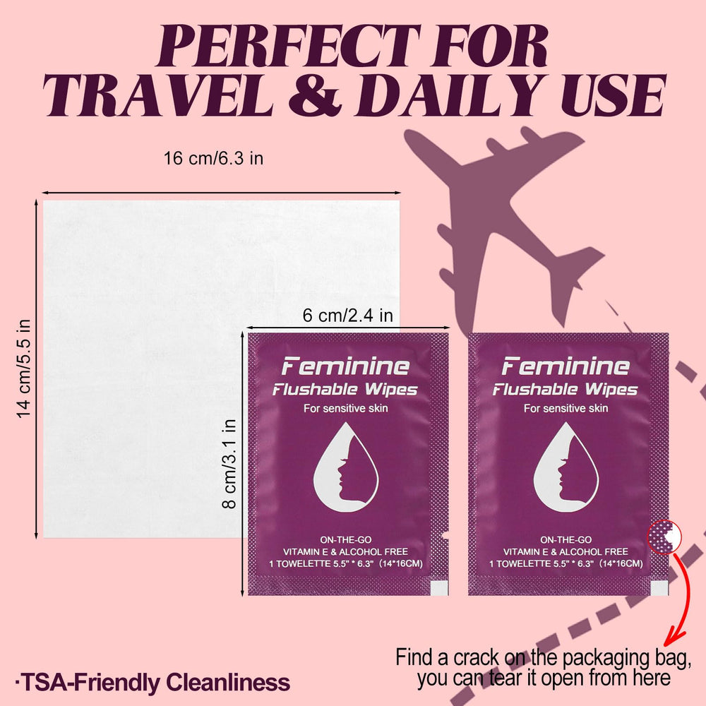 Twoworld unscented feminine care wet wipes, gentle on sensitive skin.