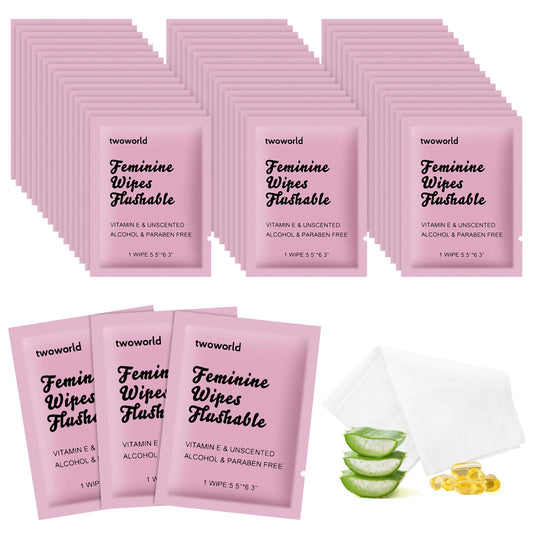 Twoworld feminine wipes travel pack ready for on-the-go freshness