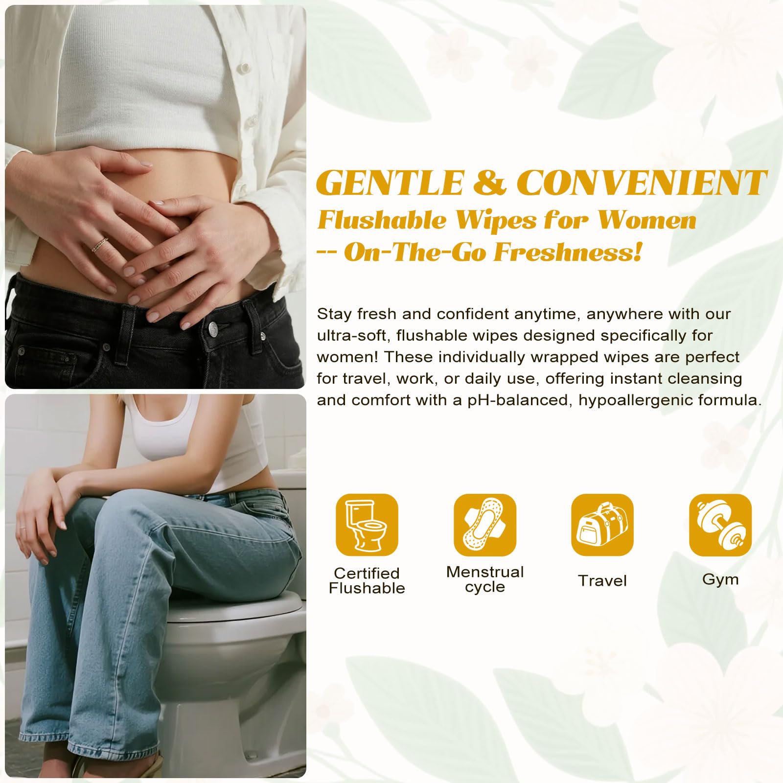 twoworld feminine wipes 400-piece pack ideal for families and travel.
