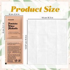 twoworld feminine wipes individually wrapped for hygienic use on the go.