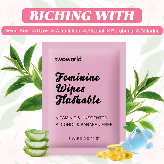 Twoworld wipes individually wrapped for hygienic use anywhere