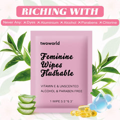 Twoworld wipes individually wrapped for hygienic use anywhere