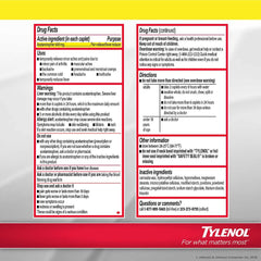 Tylenol Arthritis Pain bilayer caplet closeup highlighting patented time release