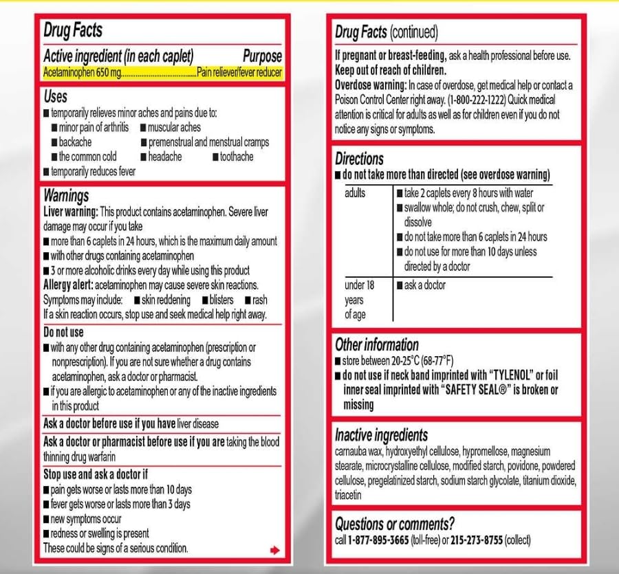 Tylenol Arthritis Pain extended-release bottles on counter showing a convenient 2-pack for daily relief.